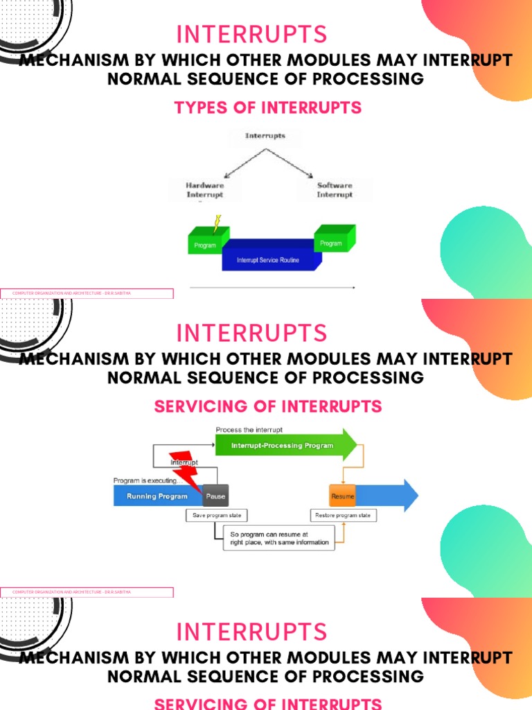 Interrupts Mechanism Types and Processing | PDF | Computer Program ...