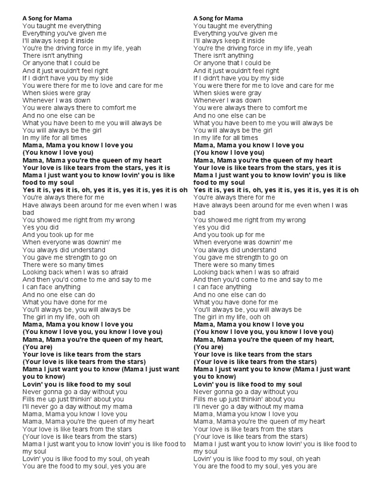 A Song For Mama | PDF