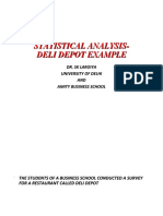 Deli Depot - Spss-Statistical Analysis