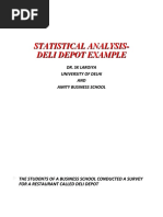 Deli Depot - Spss-Statistical Analysis