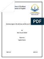 University Al-Mam Al Kadhem College Department of English: Sentence Types in The Old Man and The Sea: A Stylistic Study