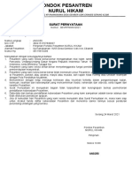 Format Surat Pernyataan Pimpinan Pesantren Upload 2021