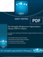 5.2 Swot Matrix Analysis