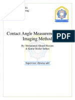 Contact Angle Measurement Using Imaging Method