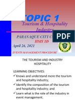 Topic 1: Tourism & Hospitality Industry