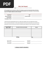 Petty Cash Claim Form Template | PDF | Finance & Money Management