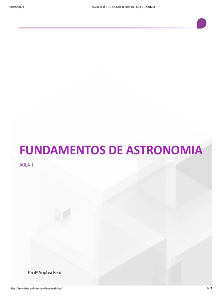 Fundamentos da Astronomia: Aula 1 | PDF | Eclipse | Lua