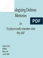 Demythologizing Dubious Memories