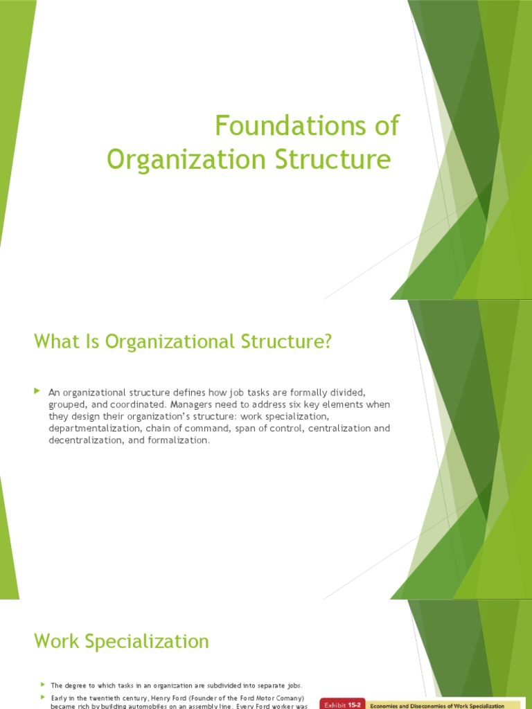Foundations of Organization Structure PDF Organizational Structure