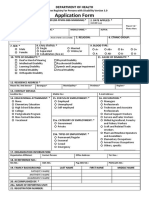 Application Form: Department of Health