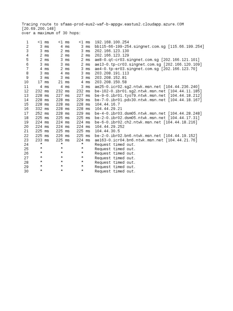 Trace Route | PDF