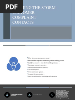 Calming The Storm: Customer Complaint Contacts