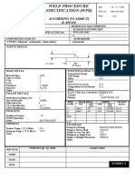 Weld Procedure Specification (WPS) : According To Asme Ix &