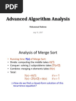 Advanced Algorithm Analysis: Muhammad Nadeem July 15, 2017