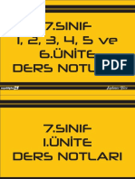 7.sınıf 1,2,3,4,5 Ve 6. Ünite Ders Notları