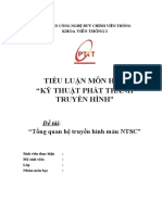 Tiểu Luận Môn Học "Kỹ Thuật Phát Thanh Truyền Hình"