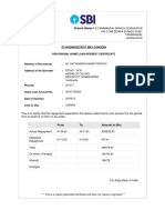 Branch Code:16724 Bank's PAN: Branch Name:: To Whomsoever It May Concern Provisional Home Loan Interest Certificate