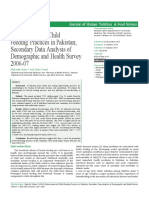 Determinants of Child Feeding Practices in Pakistan Secondary Data Analysis of Demographic and Health Survey 2006-07