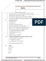 Solving Algebraic Equations and Expressions