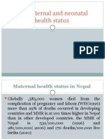 1.4 Maternal and Neonatal Health Status
