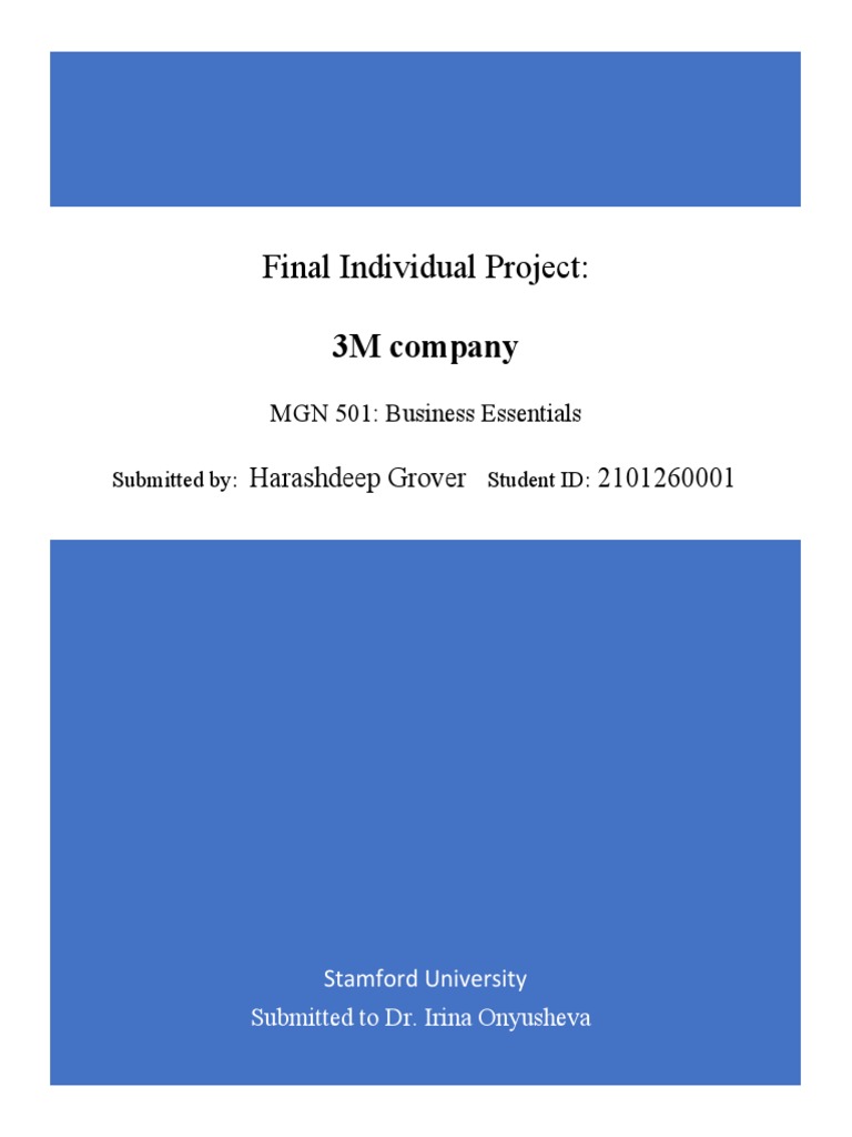 MGN - 501 - Final Individual Project - Harashdeep Grover - 2101260001 ...