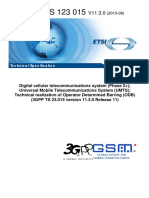 ETSI TS 123 015: Technical Specification