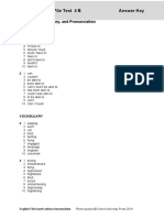 File Test 4 B Answer Key: Grammar, Vocabulary, and Pronunciation