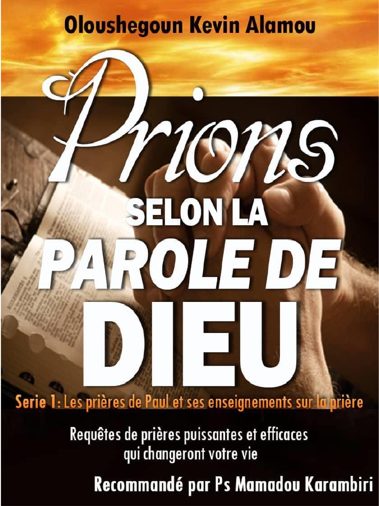 Prions Selon La Parole de Dieu | PDF | Prière | Saint-Esprit