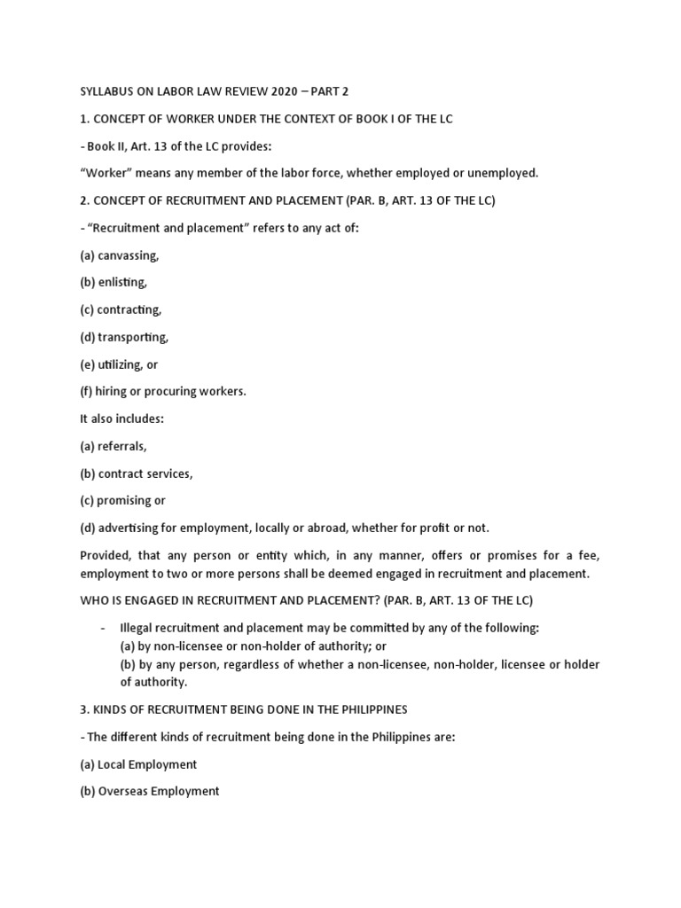 Understanding Philippine Labor Laws A Comprehensive Review of the
