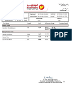 Diabetic and kidney test results