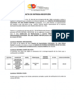 Acta de entrega-recepción de insumos médicos