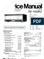 Technics Sea5 Mk2 Power Amplifier Service Manual
