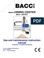 Machining Center: Use and Maintenance Instruction Manual