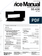 Technics Sea3 Power Amplifier Service Manual