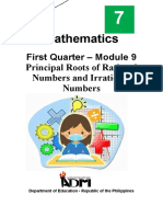 Mathematics7 q1 Mod9 Principalrootsofrationalandirrationalnumbers v3