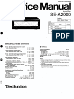 Technics Sea2000 Power Amplifier Service Manual