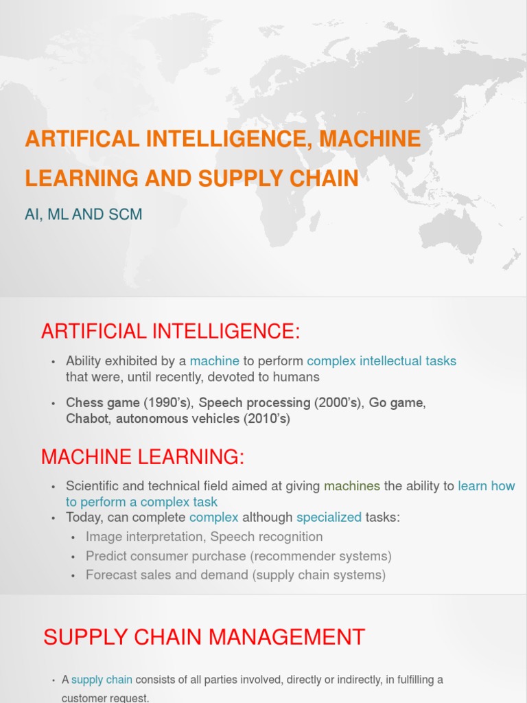 AI & ML in Supply Chain Management | PDF | Supply Chain | Artificial ...