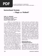 Instructional Systems - Magic or Method?