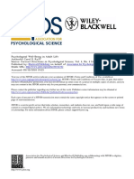 Blackwell Publishing Association For Psychological Science