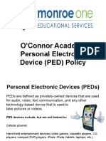 O'Connor Academy Personal Electronic Device (PED) Policy