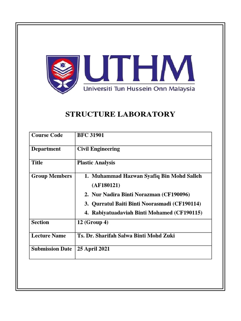Plastic Analysis of Beam Load Deflection | PDF | Bending | Beam (Structure)