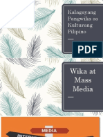 Kalagayang Pangwika Sa Kulturang Pilipino