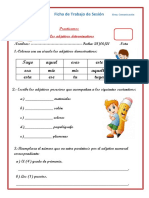 Ficha Adjetivos Determinativos 3ro.