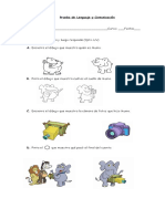 Prueba de Lenguaje y Comunicación 2 Formativa