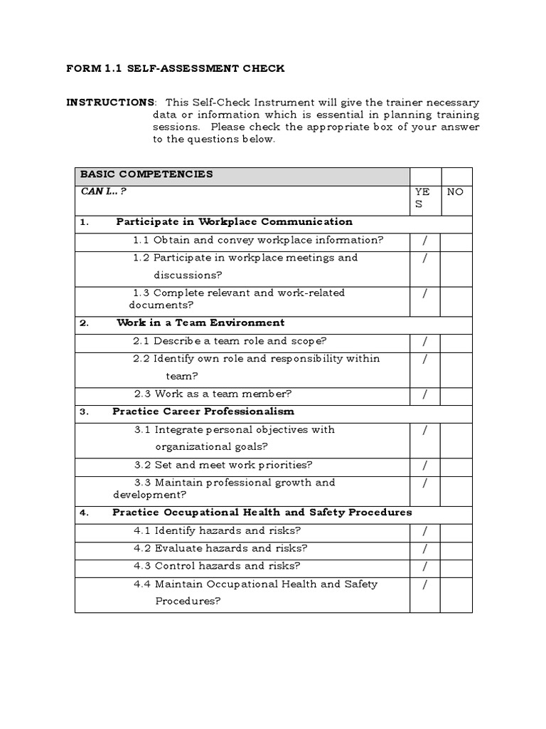 Training Needs Analysis Forms | PDF | Occupational Safety And Health | Risk