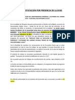 Acta de Constatacion Por Presencia de Lluvias