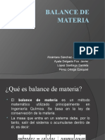 Balance de Materia