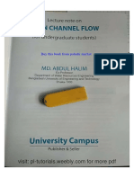 Open Channel Flow Lecture Notes