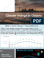 Climate Change in Ontario Public Awareness