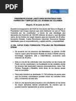 Anuncios Del Presidente Duque - 29jun